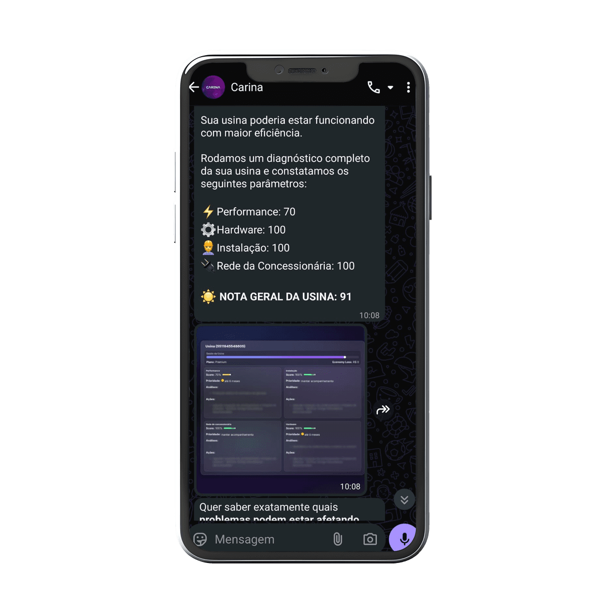 Exemplo prático do Alfa Carina